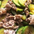 lastorder＊'s cooksnap of when they made ズッキーニと豚肉のオイスターソース炒め.