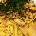 よたろう47☆'s cooksnap of when they made タケノコとひき肉の和風パスタ.