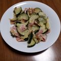カルバンク's cooksnap of when they made 簡単！ズッキーニとベーコンチーズ炒め.