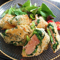 ちゃむむ。's cooksnap of when they made ✿鮭とほうれん草のチーズ風味フライ✿.