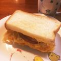 なーなちゃん's cooksnap of when they made 南インド的？屋台ハムエッグトーストサンド.