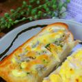 haruku221's cooksnap of when they made 桜えび香る！しらすと葱のチーズトースト♪.