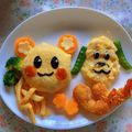 MIYMI's cooksnap of when they made 2歳誕生日＊　うーたん＆ワンワンプレート.