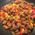 ame-ikuru's cooksnap of when they made 冷蔵庫の残り野菜とひき肉炒め.