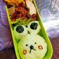 たにたーに's cooksnap of when they made キャラ弁♡かわいい♡くまさんおにぎり.