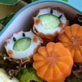 食べる事大好きママ's cooksnap of when they made お弁当に！顔付ちくわきゅうり.