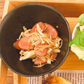 のんちごはん♡'s cooksnap of when they made エノキとソーセージのバター醤油炒め.