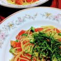 すいーぷりん's cooksnap of when they made トマトとオクラの和風冷製パスタ.