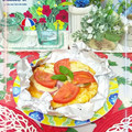 sakuraロゼット's cooksnap of when they made モッツァレラと生ハムとトマトのピザ.