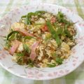 papepo☆'s cooksnap of when they made ベーコンとじゃこの焼き飯.