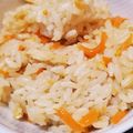 さやぞ～'s cooksnap of when they made 幼児にも◎にんじんと油揚げの炊き込みご飯.