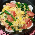 ツインズ♀ママ's cooksnap of when they made プチトマトとニラ☆えのき茸の卵炒め.