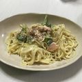 okico's cooksnap of when they made 濃厚とろとろ～♪鮭のクリームスパゲティ.