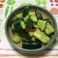 おはなすき's cooksnap of when they made ピリッと旨辛☆中華風たたきキュウリ.