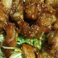 ぽあーんぽあーん's cooksnap of when they made ゴマたっぷり豚肉の甘辛焼き♪お弁当にも◎.