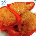 bigflowers's cooksnap of when they made 箸が止まらない◉赤ピーマンの肉詰め.