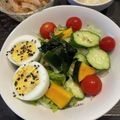 Hirarinn☆'s cooksnap of when they made かぼちゃと胡瓜・トマトの彩りサラダ♪.