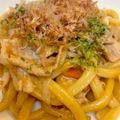 やよい・M's cooksnap of when they made 長ネギのあっさり醤油焼きうどん.