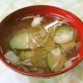 papepo☆'s cooksnap of when they made きゅうりとみょうがの味噌汁.