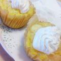 徒然ひろにゃ♪'s cooksnap of when they made お手軽！桃缶でフルーツ蒸しパン.