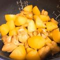 クリちゃん0309's cooksnap of when they made m炊飯器DE☆鶏とじゃがいもの甘辛煮.