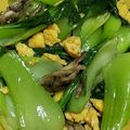 ゆいわかママ's cooksnap of when they made チンゲン菜と焼き舞茸をオリーブ油と塩で.