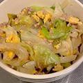 あんぺる's cooksnap of when they made レタス救済 中華風レタスと玉子ひき肉炒め.