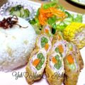 YUH♡ママ's cooksnap of when they made 豚肉の野菜巻き巻きフライ★.