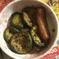 クックZ8J4H4☆'s cooksnap of when they made ズッキーニとソーセージのオリーブ油炒め.