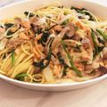 ちえ太郎5's cooksnap of when they made 冷凍塩鮭で簡単節約クリームパスタ♪.