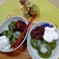 みっちゃん❇️68's cooksnap of when they made ✿抹茶白玉の練乳がけ✿.
