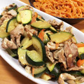 RINクック's cooksnap of when they made 簡単♪豚肉とズッキーニ(なす)の炒め物.