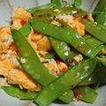 だいたいぶ's cooksnap of when they made 絹さやと玉子のスイートチリソースがけ.