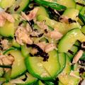 三毛猫☆'s cooksnap of when they made ノンオイル！ズッキーニとツナの塩昆布あえ.