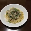 自分料理メモ's cooksnap of when they made 超簡単！柚子胡椒のクリームパスタ.