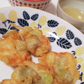 メーーープル's cooksnap of when they made 〖 海老とそら豆のかき揚げ 〗.