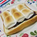 U☆kaoru's cooksnap of when they made マシュマロとあんこチーズのトースト.