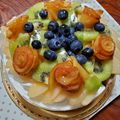 クックQZ2648☆'s cooksnap of when they made デコレーションケーキ ショートケーキ 花.