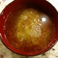2michi's cooksnap of when they made ヤングコーンの髭のお味噌汁.