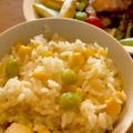 kkyunn☆'s cooksnap of when they made カラフル☆枝豆とコーンの炊き込みご飯.