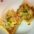aaikoo's cooksnap of when they made 糖質オフ！シラスとチーズのお揚げピザ.