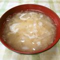 papepo☆'s cooksnap of when they made 卵白のふわ麩わ大根みそ汁。.