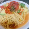 さっぺっぱ's cooksnap of when they made トマトのめんつゆ和風パスタ.