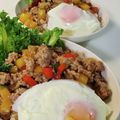 ｸﾏﾘｴ's cooksnap of when they made 豚挽き肉とバジル炒めライス。.
