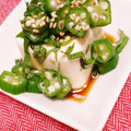 hitomi♪＊'s cooksnap of when they made オクラと大葉の中華風冷奴.