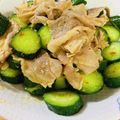 いぐれい's cooksnap of when they made 豚バラとキノコと胡瓜の四川風いため.