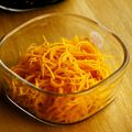 ガメコ's cooksnap of when they made レンジで簡単　液体塩こうじで人参のナムル.