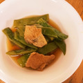 くーー〜's cooksnap of when they made ささげと油揚げと豚バラ肉の炒め物.