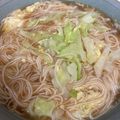 snow012's cooksnap of when they made 春きゃべつの卵とじにゅうめん.