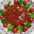 舞愛☆mao's cooksnap of when they made 簡単！電子レンジdeチーズインハンバーグ.